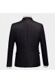 Classic Business Black Men Suits | Formal 3-Piece Jacquard Wedding Suits