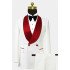 Double Breasted Floral White Men Suits | Fashion Two Pieces Best Fitted Tuxedo
