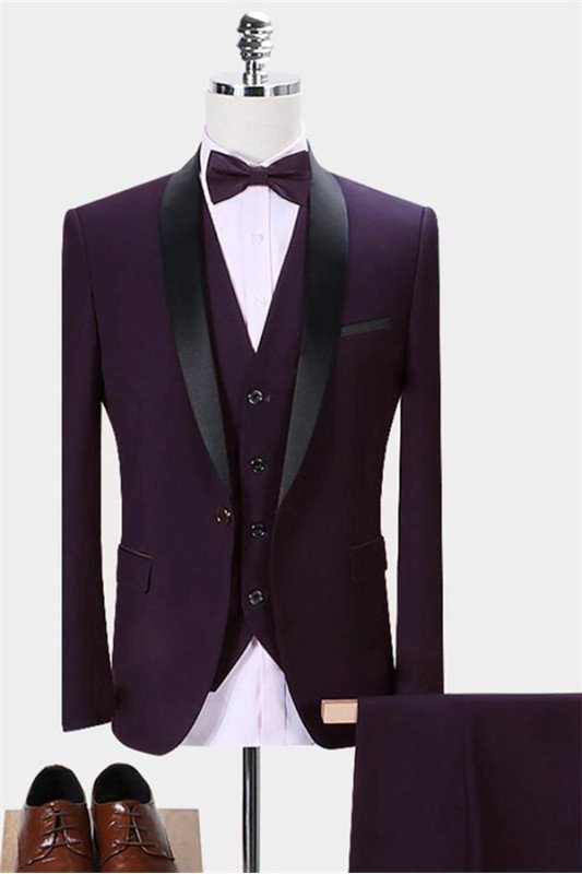 Dark Purple Business Tuxedos | Fashion Best Fitted Men Dress Prom Suits