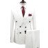 White Bouble Breast Wedding Dress Suits | Slim Fit Men Groom Tuxedos