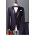 Classic Slim Fit Dark Purple Shawl Lapel Black Wedding Tuxedo