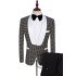 New Arrival Black and White Shawl Lapel Wedding Suits with Dot