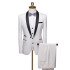 New Chic White Shawl Lapel Men Suit | Casual Best Fitted Prom Groom Wedding Suit