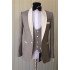 Brown Shawl Lapel Slim Fit One Button 3 Pieces Wedding Tuxedo