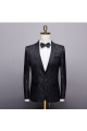 Black Jacquard Shawl Lapel Men Suits | Chic Best Fitted Two-Pieces Wedding Groom Tuexdos