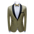 Chic Black Satin Shawl Lapel Prom Suits | Gold Jacquard Men Wedding Tuxedos