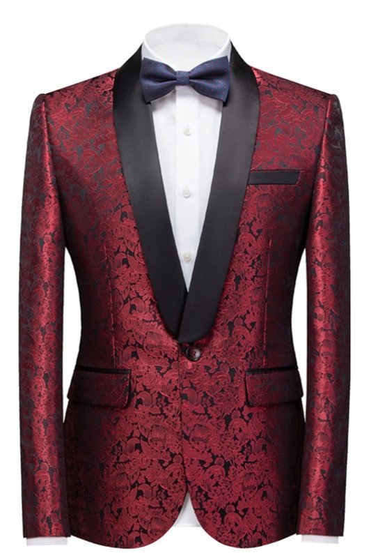 Fashion Ruby Best Fitted Jacquard Wedding Men Suits