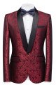 Fashion Ruby Best Fitted Jacquard Wedding Men Suits