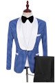 New Arrival Blue One Button Shawl Lapel Wedding Tuxedo for Men
