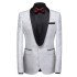 Newest White Jacquard One Buttons Slim Fit Wedding Men Suits