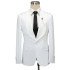 Miles White Jacquard Close Fitting Shawl Lapel Wedding Suits