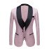 Best Fitted Pink Shawl Lapel Dot Wedding Men Suits