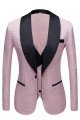 Best Fitted Pink Shawl Lapel Dot Wedding Men Suits