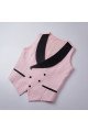 Best Fitted Pink Shawl Lapel Dot Wedding Men Suits