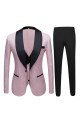 Best Fitted Pink Shawl Lapel Dot Wedding Men Suits