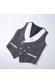 Shane Black Dot Best Fitted Shawl Lapel Wedding Tuxedo for Men