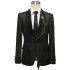 Newest Fashion Black Jacquard Shawl Lapel Wedding Suits
