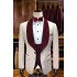 New Arrival Chic Nude Pink Best Fitted Shawl Lapel Wedding Suits