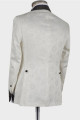 Jaxson White Shawl Lapel Double Breasted Chic Best Fitted Wedding Groom Suit