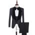 ModernBlack Jacquard Three-Pieces Shawl Lapel Wedding Suits for Men