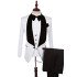 Newest White 3-Piece Chic Jacquard Shawl Lapel Wedding Suits
