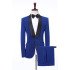 Stylish Royal Blue Shawl Lapel Shiny Best Fitted Wedding Men Suits