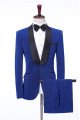 Stylish Royal Blue Shawl Lapel Shiny Best Fitted Wedding Men Suits