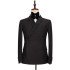 Modern Sparkly Shawl Lapel Black One Button Wedding Suits