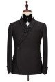 Modern Sparkly Shawl Lapel Black One Button Wedding Suits