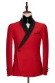 Bespoke Red Shawl Lapel Chic Best Fitted Men Suits for Men