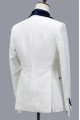 Quincy Modern White Jacquard Shawl Lapel Men Suit for Wedding