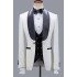 Maverick Fashion Jacquard Best Fitted Shawl Lapel Wedding Men Suits