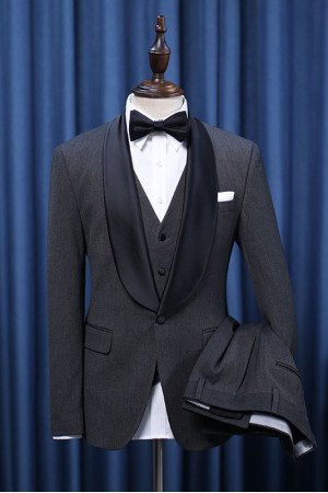 IngemarModern Black 3 Pieces Bespoke Wedding Suit For Grooms IngemarModern Black 3 Pieces Bespoke Wedding Suit For Grooms
