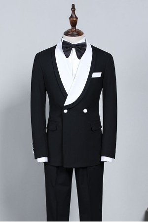 Clement New Black And White Best Fitted Bespoke Wedding Suit For Grooms Clement New Black And White Best Fitted Bespoke Wedding Suit For Grooms