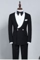 Clement New Black And White Best Fitted Bespoke Wedding Suit For Grooms