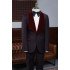 Alexander Modern Burgundy 2 Pieces With Velvet Lapel Wedding Suit for Men