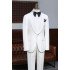 Alva Unique White 2 Pieces Best Fitted Custom Wedding Suit For Grooms