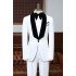 Aries Latest White Best Fitted Bespoke Wedding Suit For Grooms