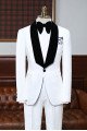 Aries Latest White Best Fitted Bespoke Wedding Suit For Grooms