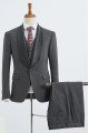 Bennett trendy dark gray 3 pieces Best Fitted wedding suit for grooms