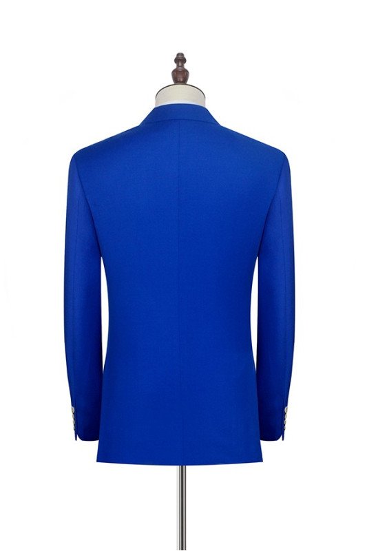 Fashion Royal Blue Double Breasted Leisure Mens Suits