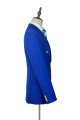 Fashion Royal Blue Double Breasted Leisure Mens Suits