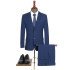 Latest Navy Blue Business Men Suits | Two Buttons Solid Slim Tuxedo