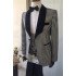 Modern Checks Prom Suit with Three Pieces | Black Formal Business Men Suits