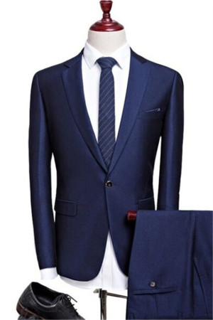 Navy Blue Formal Business Jacket Best Fitted Tuxedos Best Man Blazers Two Pieces Navy Blue Formal Business Jacket Best Fitted Tuxedos Best Man Blazers Two Pieces