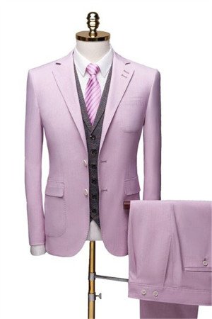 Design Pink Two Piece Business Suits | Excellent Notched Lapel Prom Suits for Men Design Pink Two Piece Business Suits | Excellent Notched Lapel Prom Suits for Men