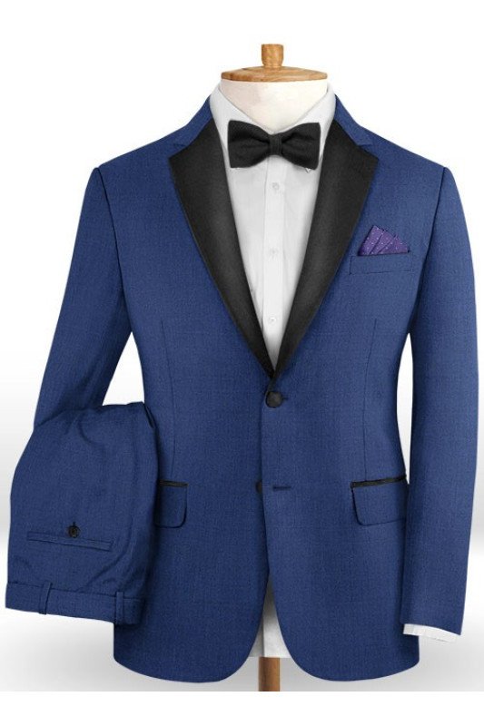 Royal Blue Men Suits for Business | Two Buttons Best Fitted Prom Man Blazer