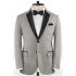 Stylish Silver Two Pieces Business Men Suits | Bespoke Prom Outfit Tuxedo