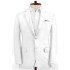 Summer White Two Piece Linen Men Suit | Best Fitted Groom Prom Wedding Suit Set