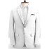Linen for Summer White Groom Tuxedos | Stylish Notch Lapel Men Business Suits